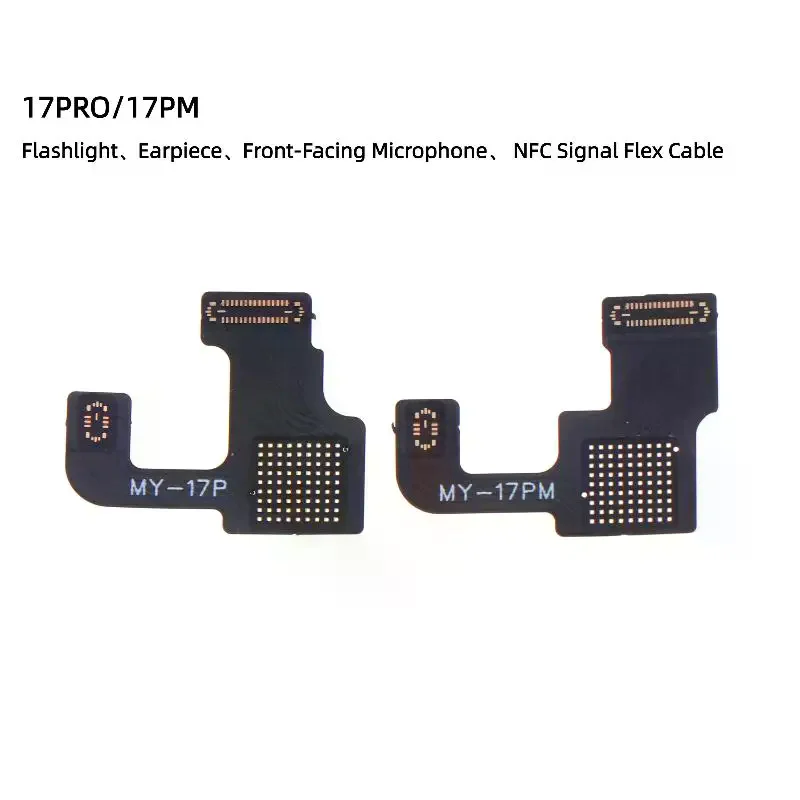 YCS 17Pro/PM Earpiece & Front Microphone Flex Cable, NFC Signal Wiring for iOS Phone Repair