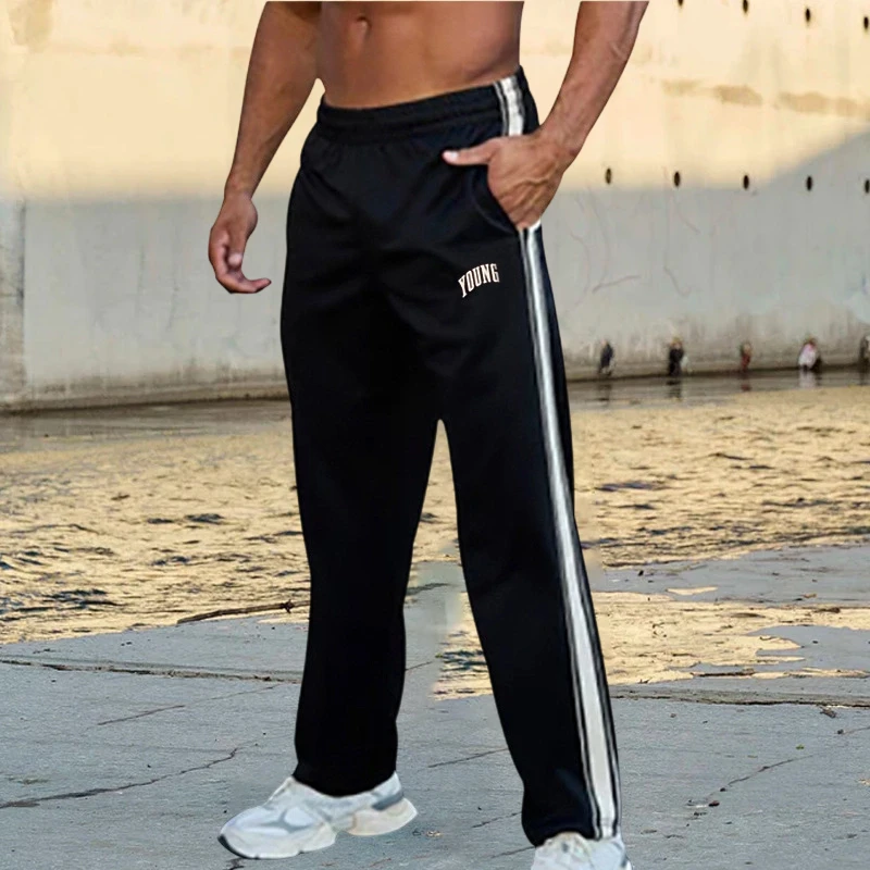 

Мужские спортивные штаны в американском стиле, модная брендовая одежда, весенне-осенние новые спортивные повседневные брюки, спортивные штаны для бега, тренировочные штаны для бега
