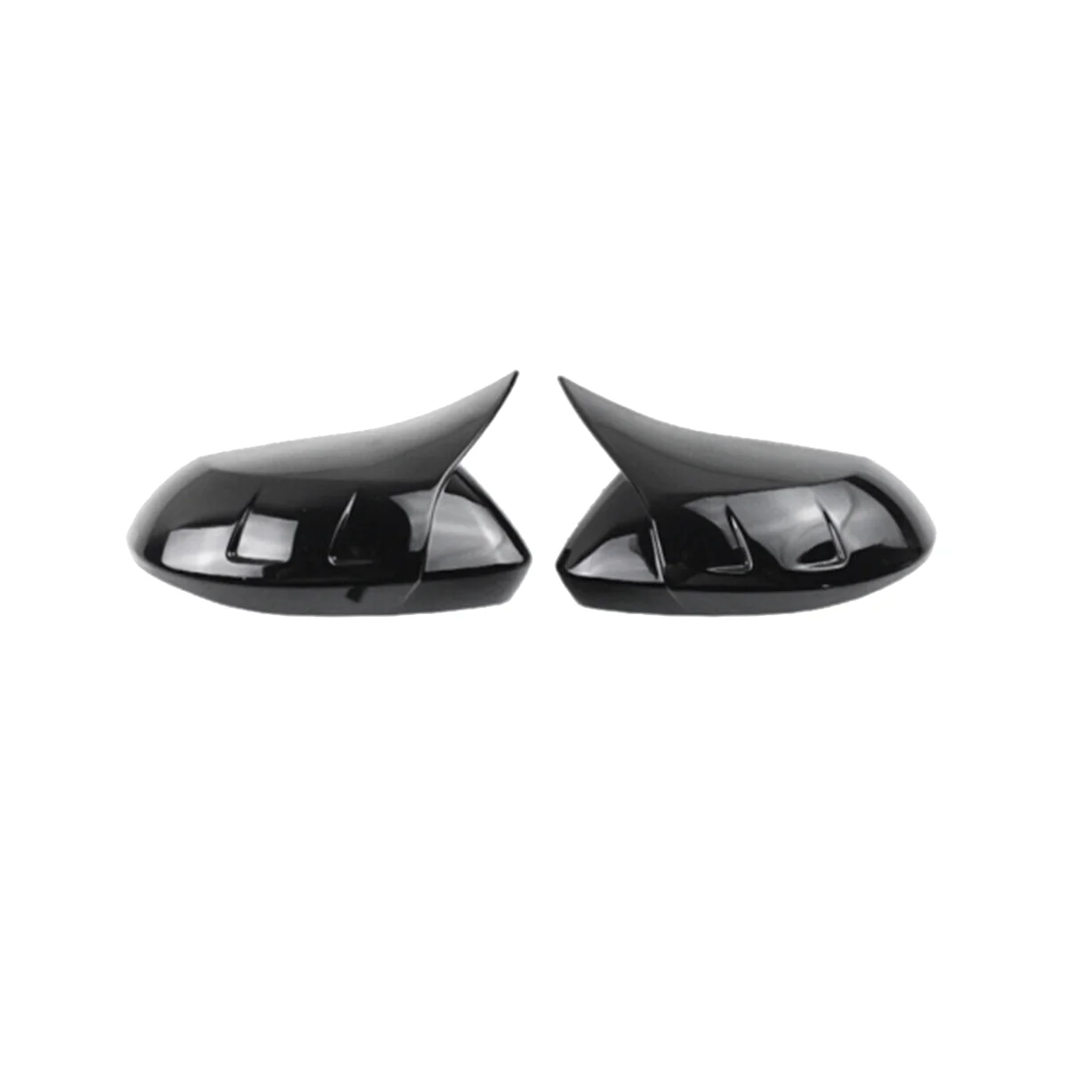 Gloss Black OX Horn Side Door Rearview Mirror Cover Trim Cap for Toyota Corolla