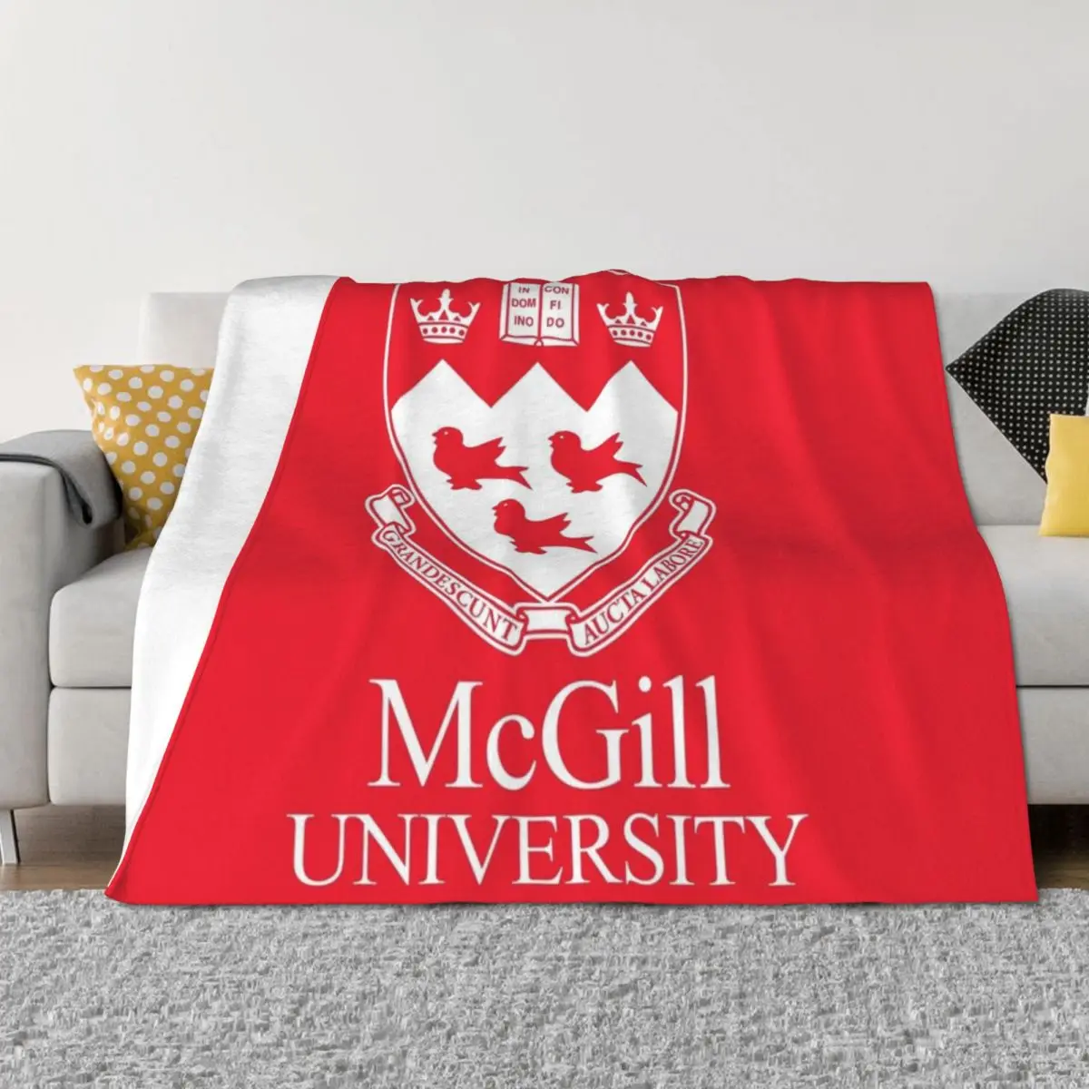 

McGill University Throw Blanket Summer For Sofa Thin Personalized Gift Plaid on the sofa Blankets