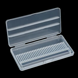 30 Holes Plastic Nail Drill Bit Storage Box Empty Stand Holder Container 1pcs