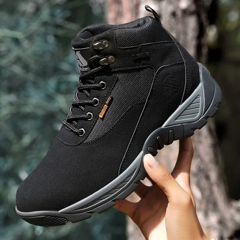 Stivali tattici da uomo Scarpe da trekking Stivali taglie forti Scarpe da arrampicata per moto Allenamento Stivali da esterno impermeabili Zapatos Para Hombre