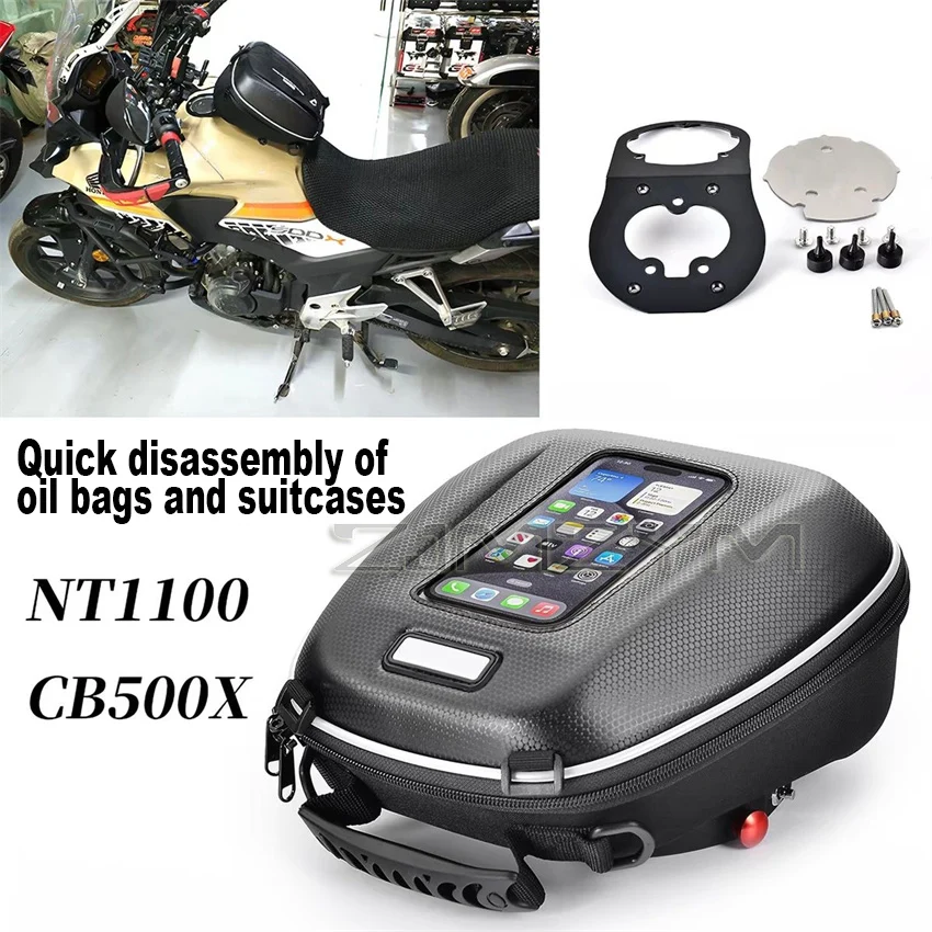 For Honda DCT CB500X NX500 Crosstourer 800 Motorcycle Fuel Tank Bag Luggage Quick Lock Racing Travel Bags