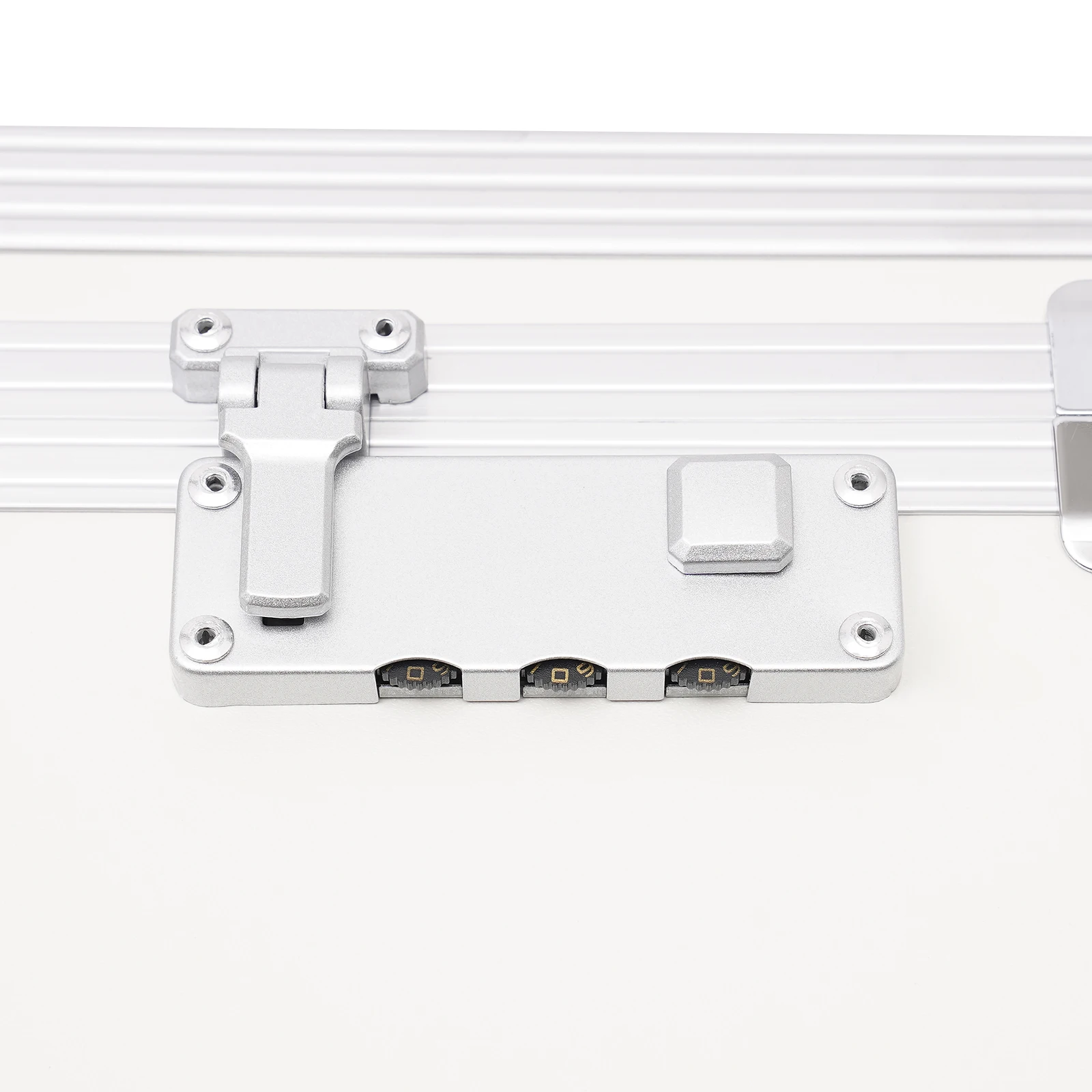 Storage Lock Box, Aluminum Alloy Storage Box, Storage Case with Combination Lock, for Personal Items, Cash, Laptop (Silver)