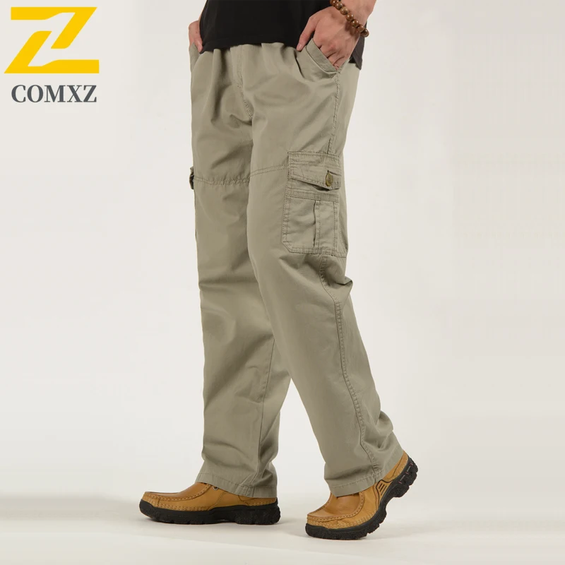 Multi-pocket Cargo Pants Men's Spring 2025 New Cotton Work Wear Size 6xl Casual Climbing Joggers Sweatpants Trekking Trousers