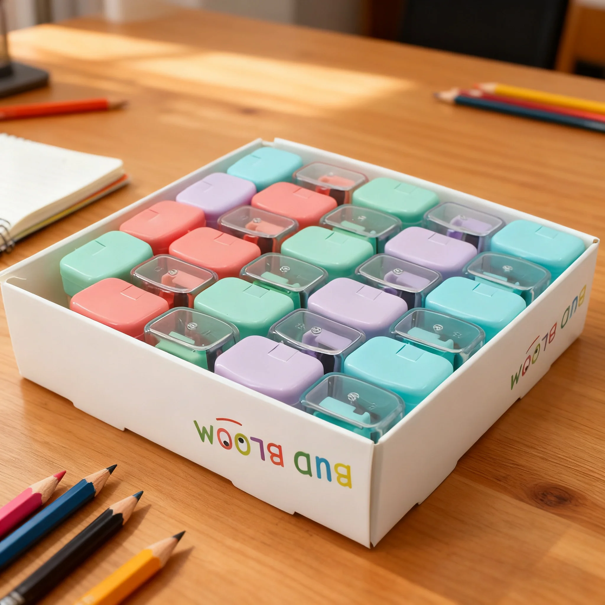 Mini 28Pcs Macaron Single Hole Clamshell Compact Pastel Pencil Sharpeners,,Easy to Carry,Essential  for Schools and Offices