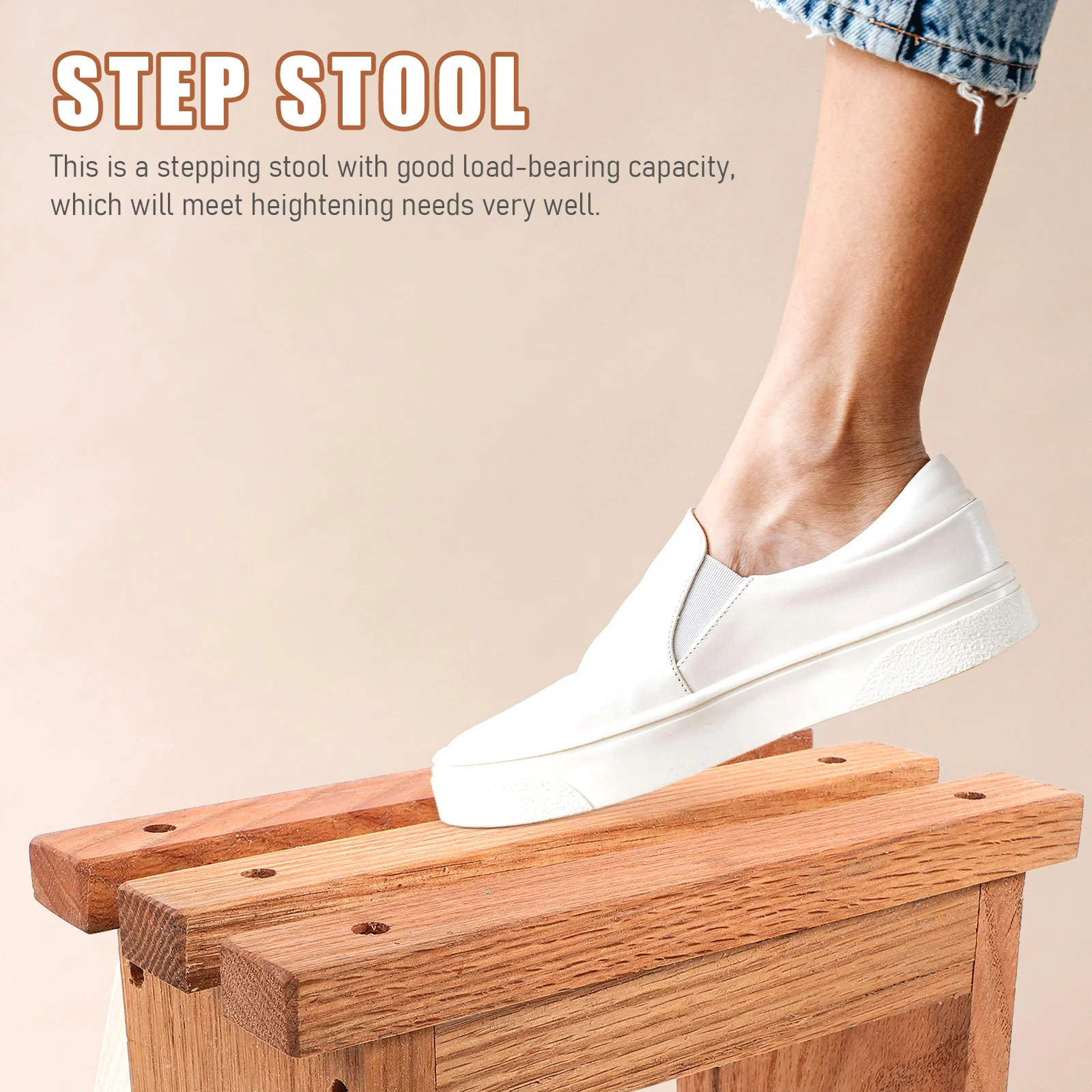 خطوة خشبية صغيرة للأطفال غير قابلة للانزلاق مقعد طفل تغيير الأحذية البراز منخفضة الخشب القدم البراز الحمام المطبخ استخدام #1