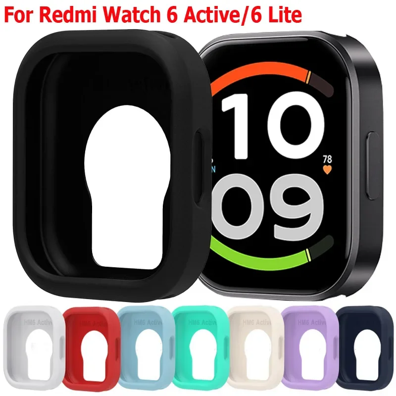 Case For Redmi Watch 6 Active Hollow Soft Silicone Cover Shell Full Coverage Screen Protector Accessories For Redmi Watch 6 Lite