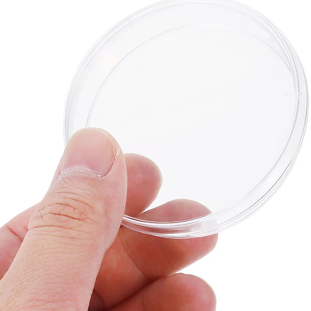 Placas de petri de plástico com tampas, para ágar culturas, experimentos de microbiologia, ciências, uso em sala de aula, prato de cultura com 10 peças