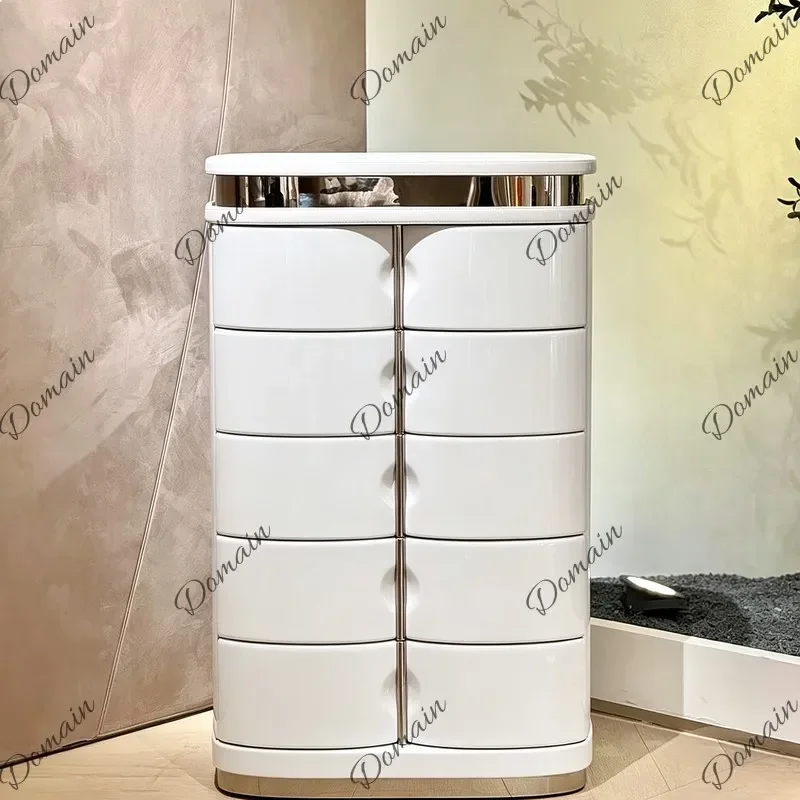 X80 Luxury 5-Drawer Jewelry Cabinet Modern Minimalist Vertical Painted Dresser Storage Organizer For Bedroom Villa