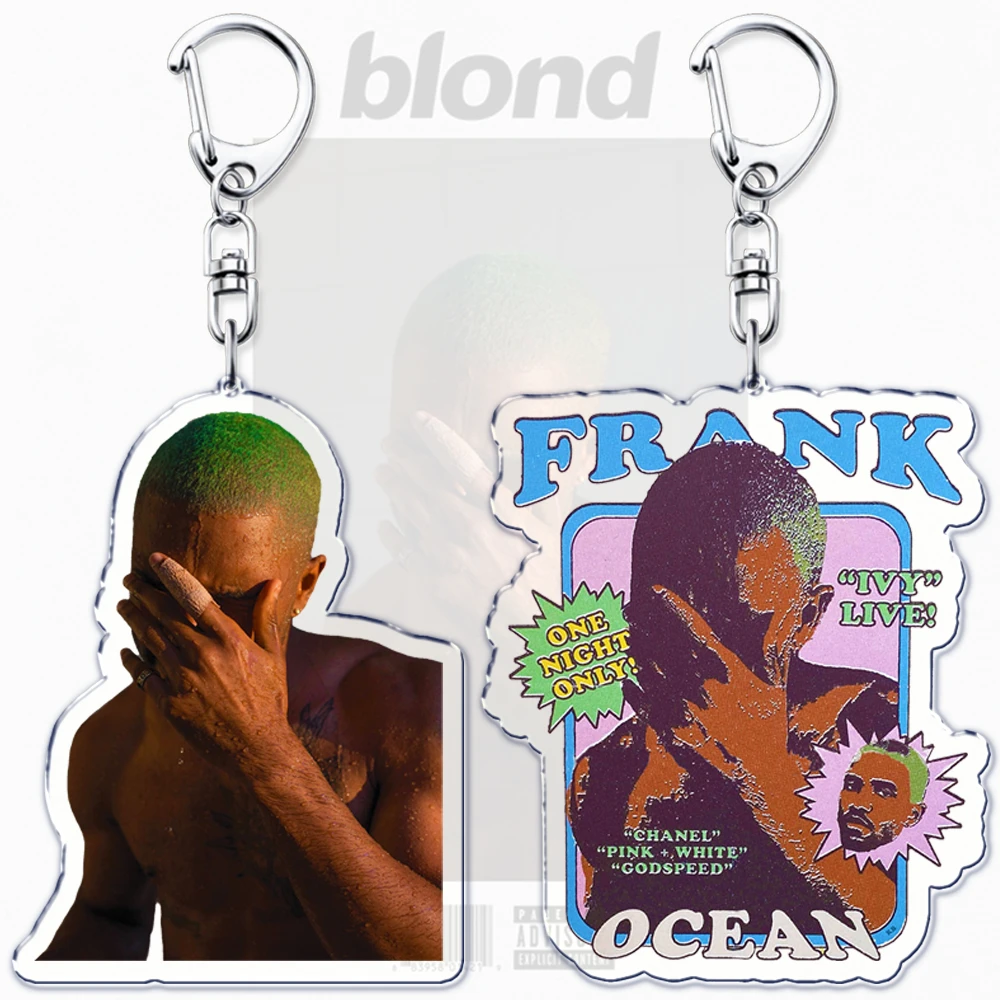 Popular Rapper Singer Frank Ocean Blonde Keychains for Accessories  Pink + White Be Yourself Ivy Keyring Fans Friends Gifts