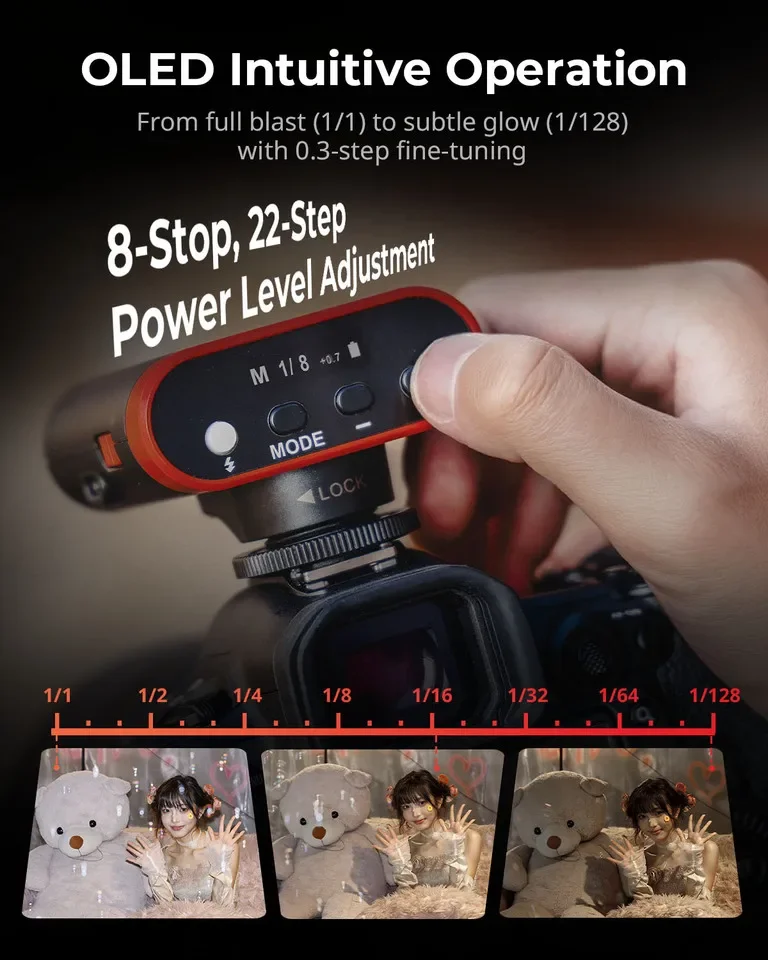 2026 For SmallRig RS20 Mini Portable Pocket-Sized Speedlite with 2000mAh Battery and OLED Screen 5374 Camera Flash Lights