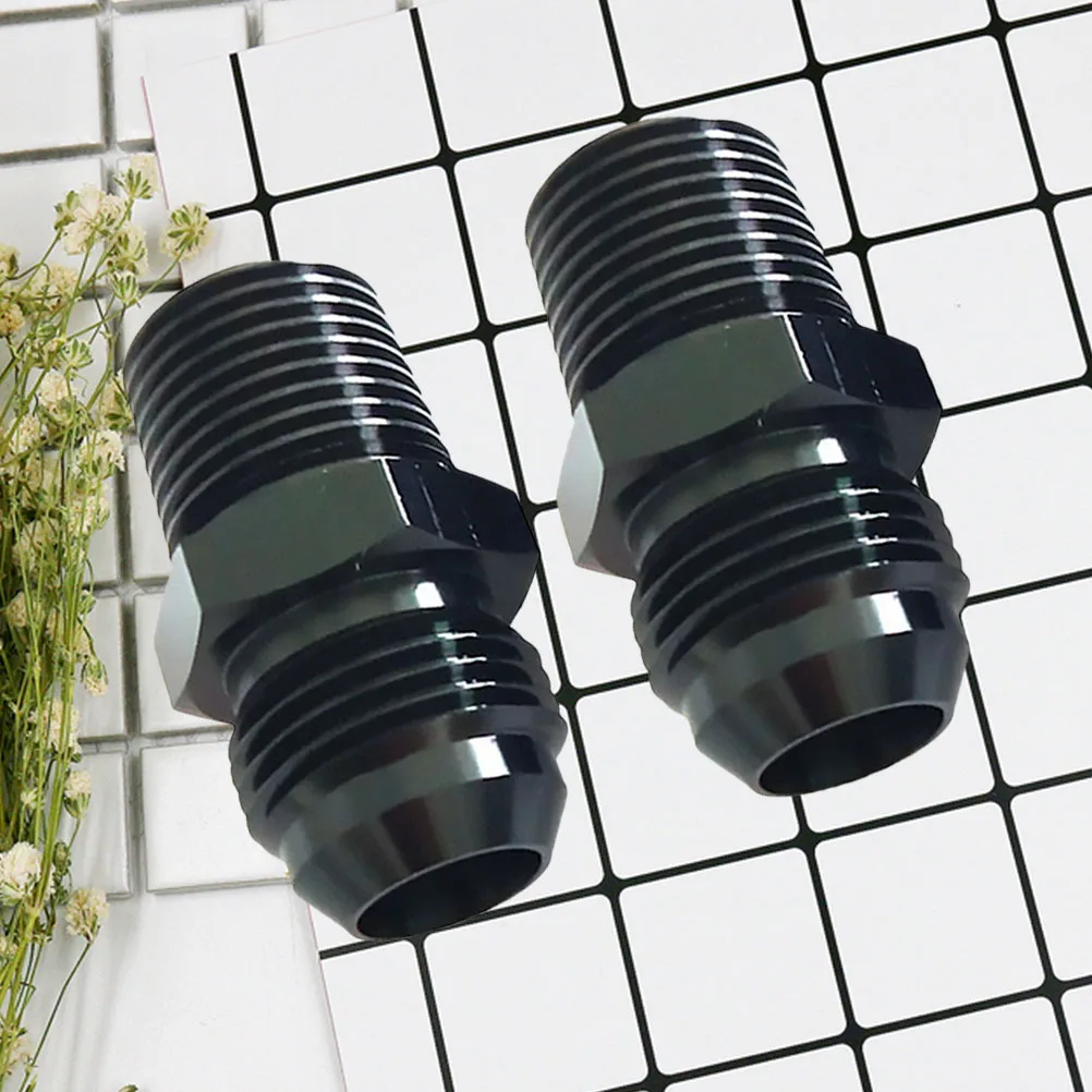 

2Pcs An10 Aluminum Oil Cooler Rotating Line Fitting Adapter Hose Black for Fuel Oil Transmission High Pressure