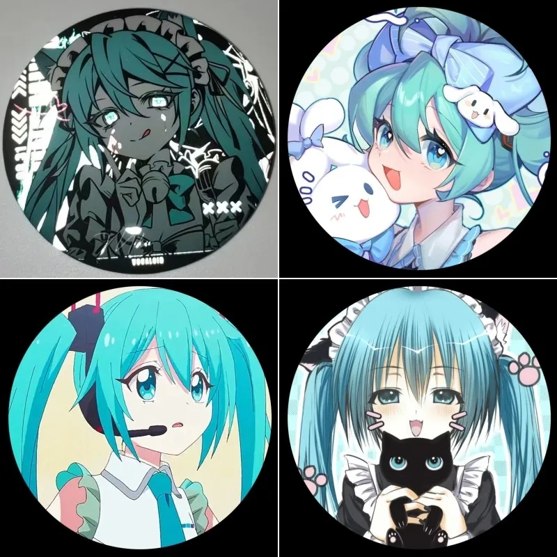 Hatsune Miku Badge Anime Peripheral Cute Cartoon Brooch Japanese Kawaii Diy Itbag Clothing Accessories Collectible Gifts New