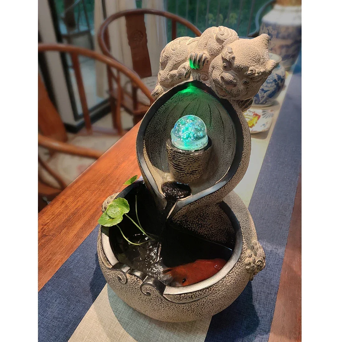 

Cheap And Fine Chinese-style Water Circulation Flowing Water Ornaments Opening Gift Office Desktop Lucky And Lucky Hot Sales