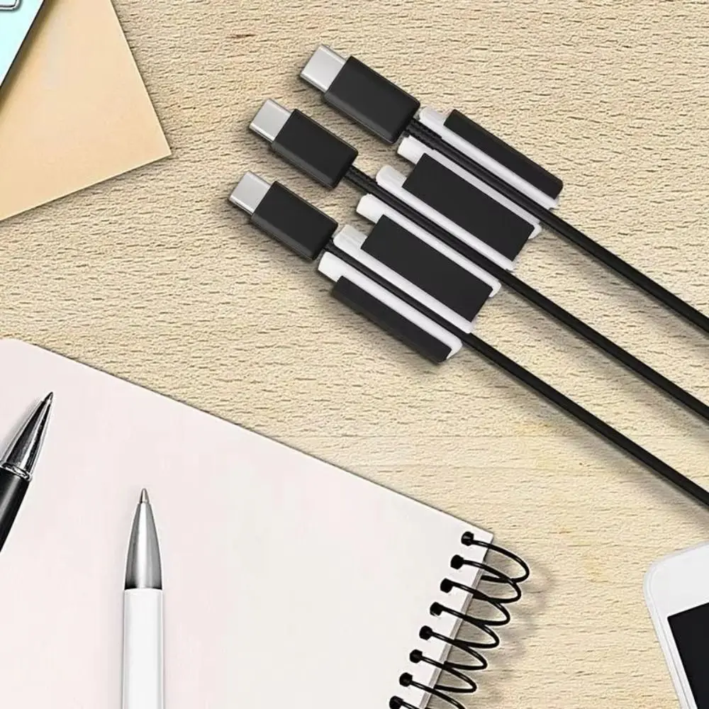 New Lightweight Cord Management Holder Rotating Fixed Multifunctional Cable Manager 3-Slots Mini Desk Cord Clip