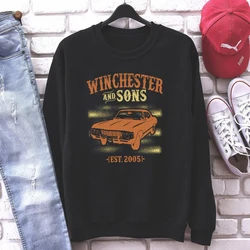 Winchester and Sons Sweatshirt Supernatural Hoodie SPN Family Sam and Dean Winchester Crewneck Sweatshrits Tv Show Fans Merch