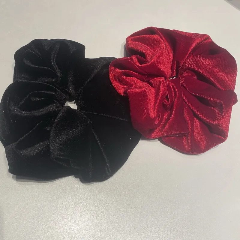 Korea Samt Scrunchie Übergröße für Frauen rotes Haar Gummibänder Mädchen elastisches großes Haargummi Erwachsene Maxi Scrunchies Haarschmuck – Detail 9
