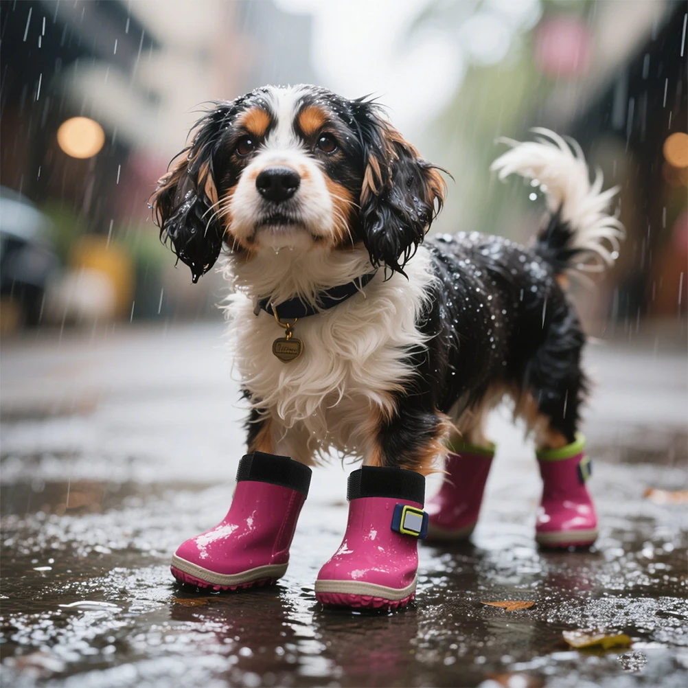 

20 Pcs Pet Rain Boots Strap Adjustable Shoe Animal Sock Dog Straps Fastening Black Accessory Paw Protection