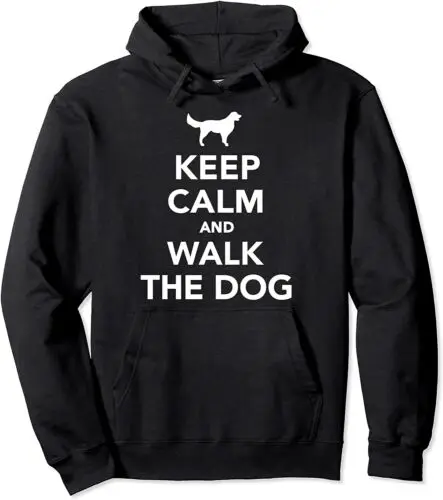 

Polarshe Keep Calm And Walk The Dog Funny Animal Lover Gift Unisex Hooded Sweatshirt