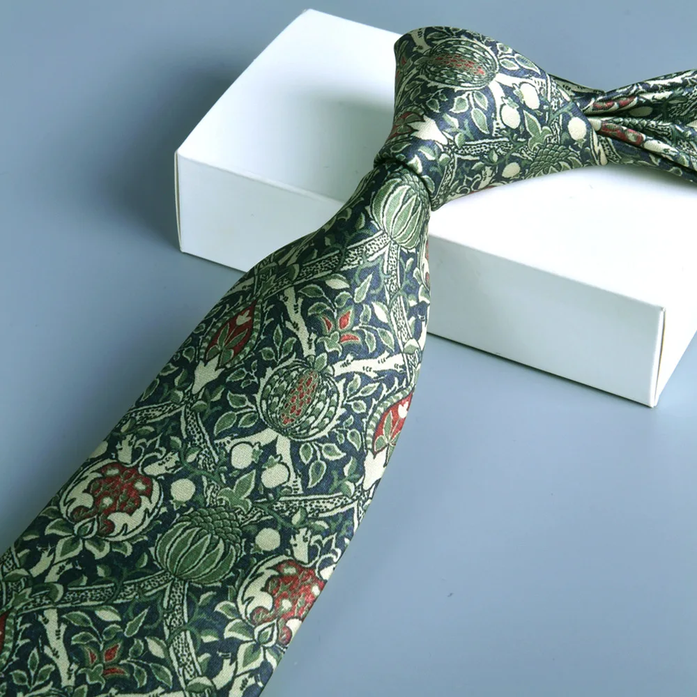 Vintage Seide Krawatten Herrenmode 8cm Blume Blumen Krawatte für Männer Hochzeit Business Meeting Gravata Soft Printing Krawatte wed Geschenke – Detail 9