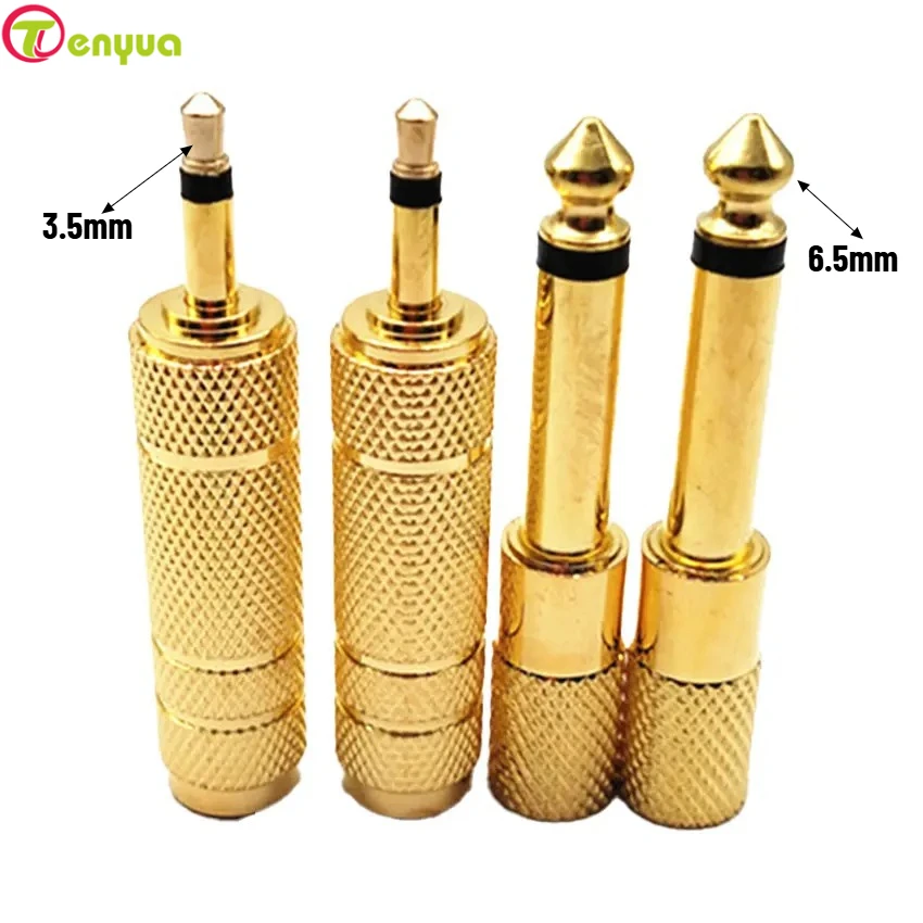 6.5mm Female to 3.5mm Male Jack 3.5 Female to 6.35mm Male Plug Audio Microphone Adapter Converter Aux Cable Gold Plated