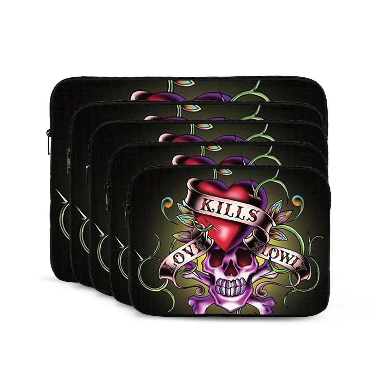 Ed Hardy Love Kills Slowly  Notebook Laptop Bag Case Pouch For Macbook Air Pro Tablet Shockproof Case Bag