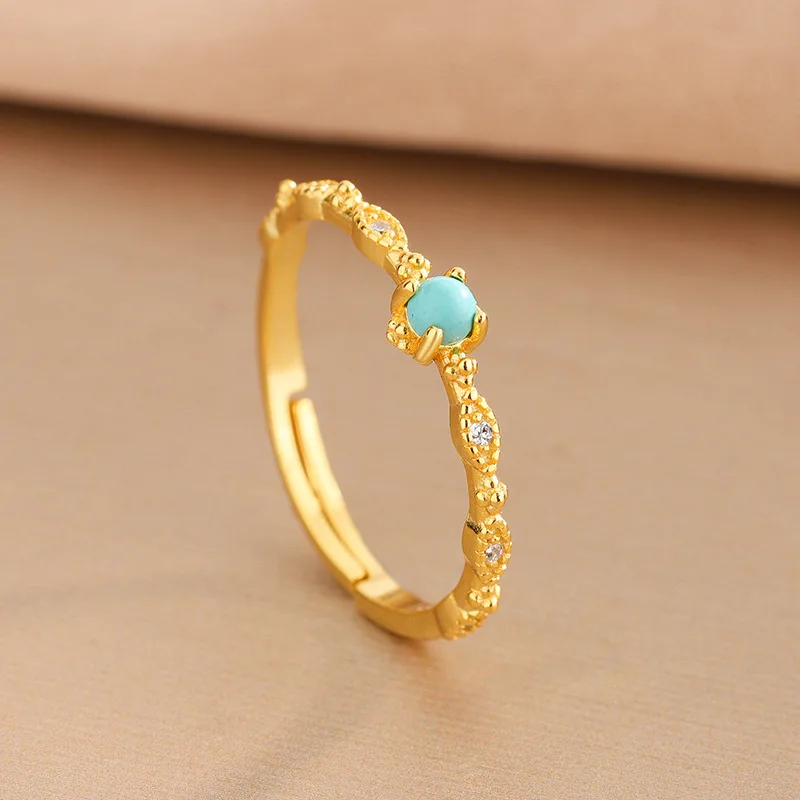 Charm S925 Silver Inlaid Natural Red Agate Women, Fashionable And Elegant, Korean Dongdaemun Small Ring