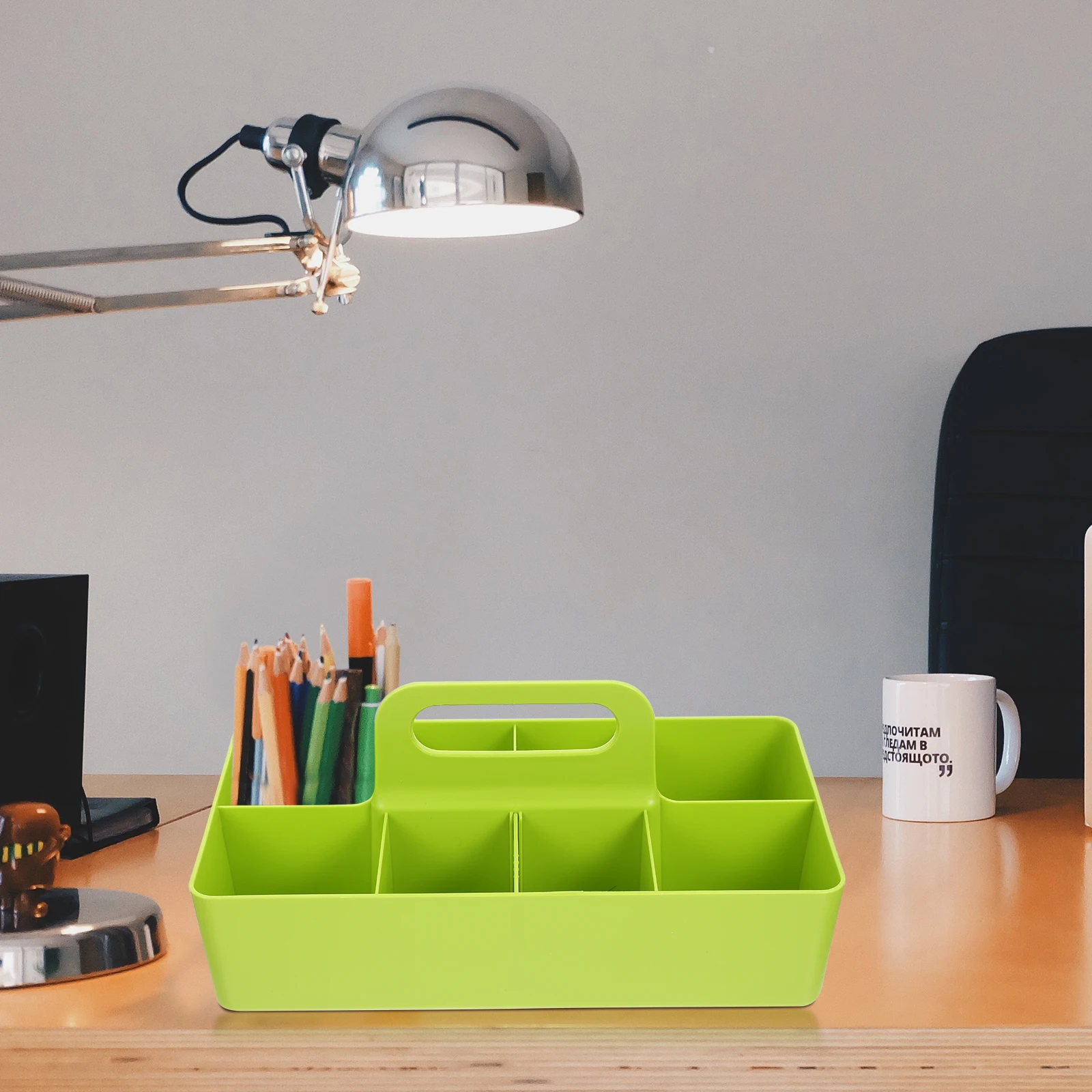 

Thicken Storage Box Hand-Held Compartments Makeup Organizer Desktop Sundries Storage Basket Office Bathroom Holder