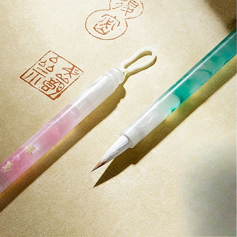 Lanzhai Small Brush Calligraphy Set Beginner Chinese Painting Meticulous Professional Practice Art Tool for Student Daily Use