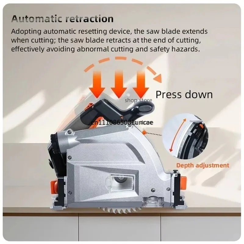 2000W Brushless Motor Track Saw Woodworking Dust-free Electric Circular Saw Gypsum Board Opening Special Track Cutting Machine