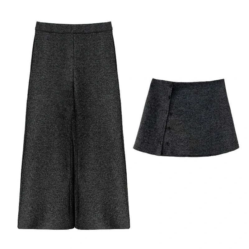 2025 Winter New Fashionable Puff Curtain Relaxation and Slimming Bell shaped Pants Casual Pants for Women