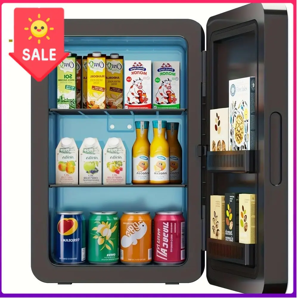 

Bestseller12V DC Portable Cooler and Warmer, 22L Compact Mini Fridge with Glass Door for Bedrooms, Offices, and Dorms