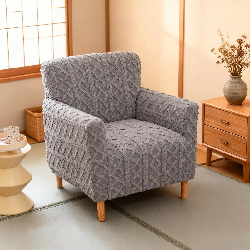 

Winter Stretch Solid Color Club Sofa Cover Single Couch Covers Tub Armchair Slipcover for Study Bar Counter Living Room 2026