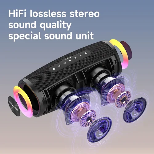 Imagen 2 del producto Altavoz Bluetooth ZEALOT-S56 Altavoz Bluetooth con potencia de salida de 40W con excelente rendimiento de graves IPX6 impermeable para acampar al aire libre