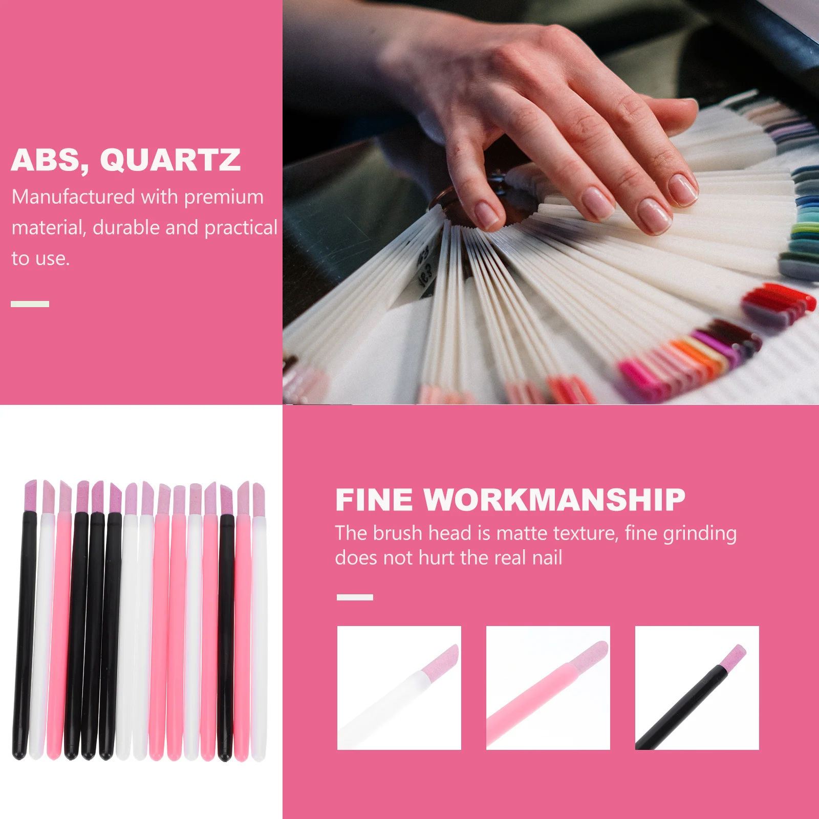 15 قطعة برأسين تلميع القلم مسمار طحن مانيكير أداة مزيل الجلد الميت إهاب الأنظف التقشير مسمار الفن جهاز #5