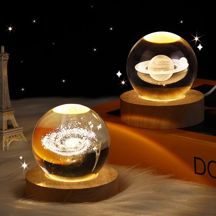 Projecteur de lumière ambiante ciel étoilé Shoous et planètes, lune, boule de cristal, petite veilleuse, cadeau créatif, cadeau étrange, nouveau