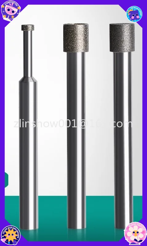 SDC boron nitride CBN grinding rod, emery, with shank alloy, center polished inner round hole grinding head