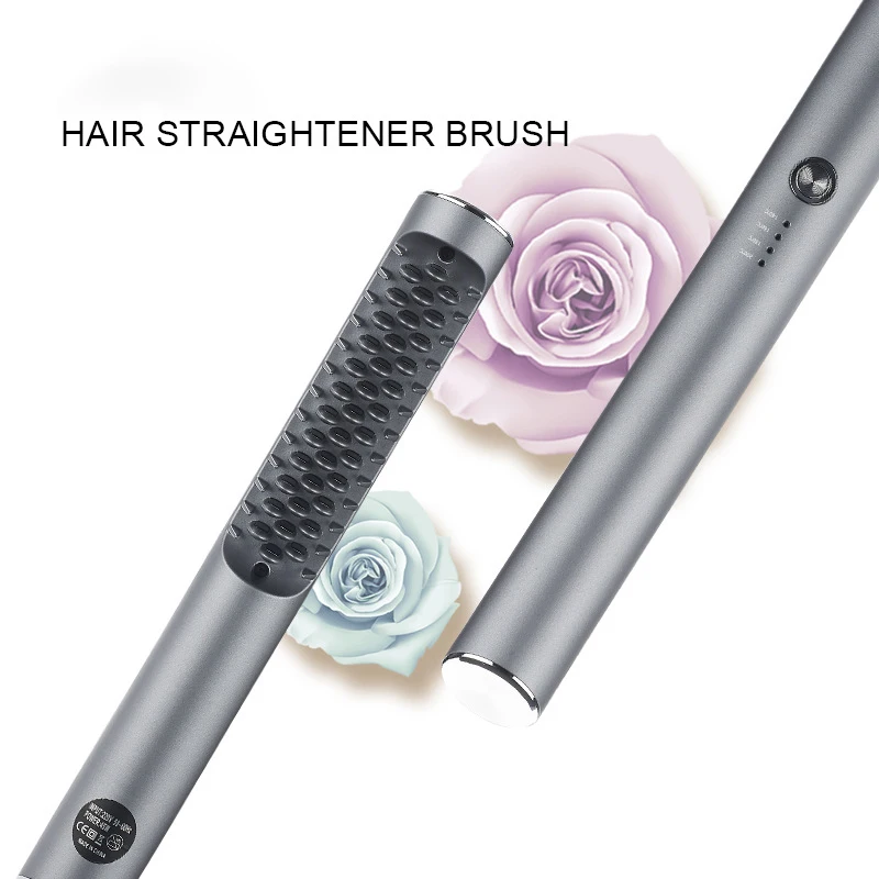 Desain Lucu Portabel Pelurus Rambut Modis Gadis Besi Seperti Penata Rambut Cepat PTC Pemanas Pengeriting Rambut Lampu Indikator LED
