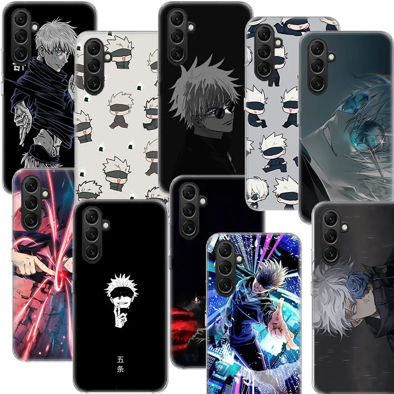 Anime Jujutsu Kaisen Gojo Satoru Phone Case Samsung Galaxy A70 A50 A40 A30 A20E M30S M31 M21 M12 J8 J6 J4 M32 M52 M51 A90 A80 A2