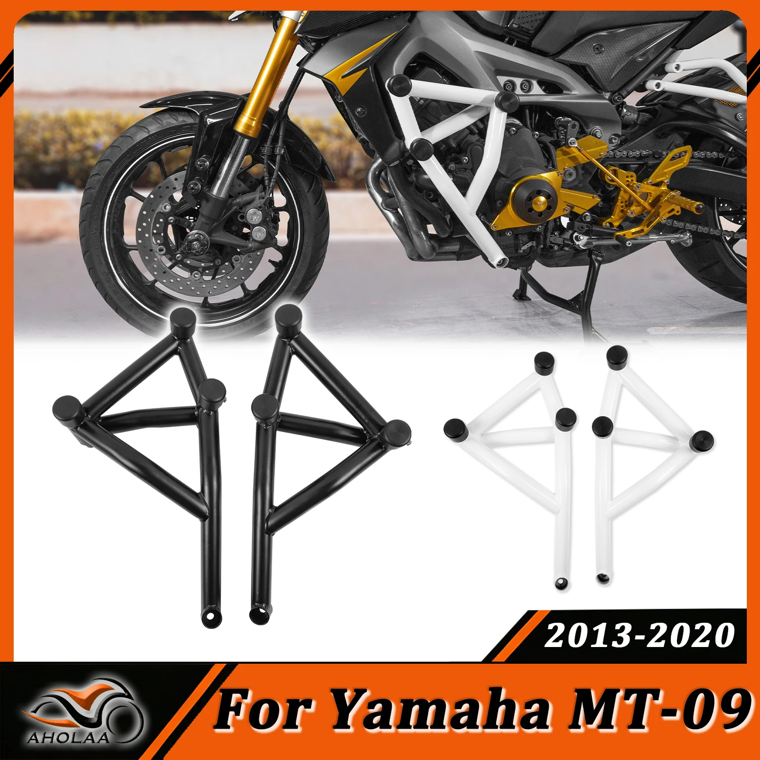 

Engine Crash Bar For Yamaha MT09 MT 09 FZ09 2013-2020 2019 2018 2017 Motorcycle Accessories Stunt Cage Guard Bumpers Protection