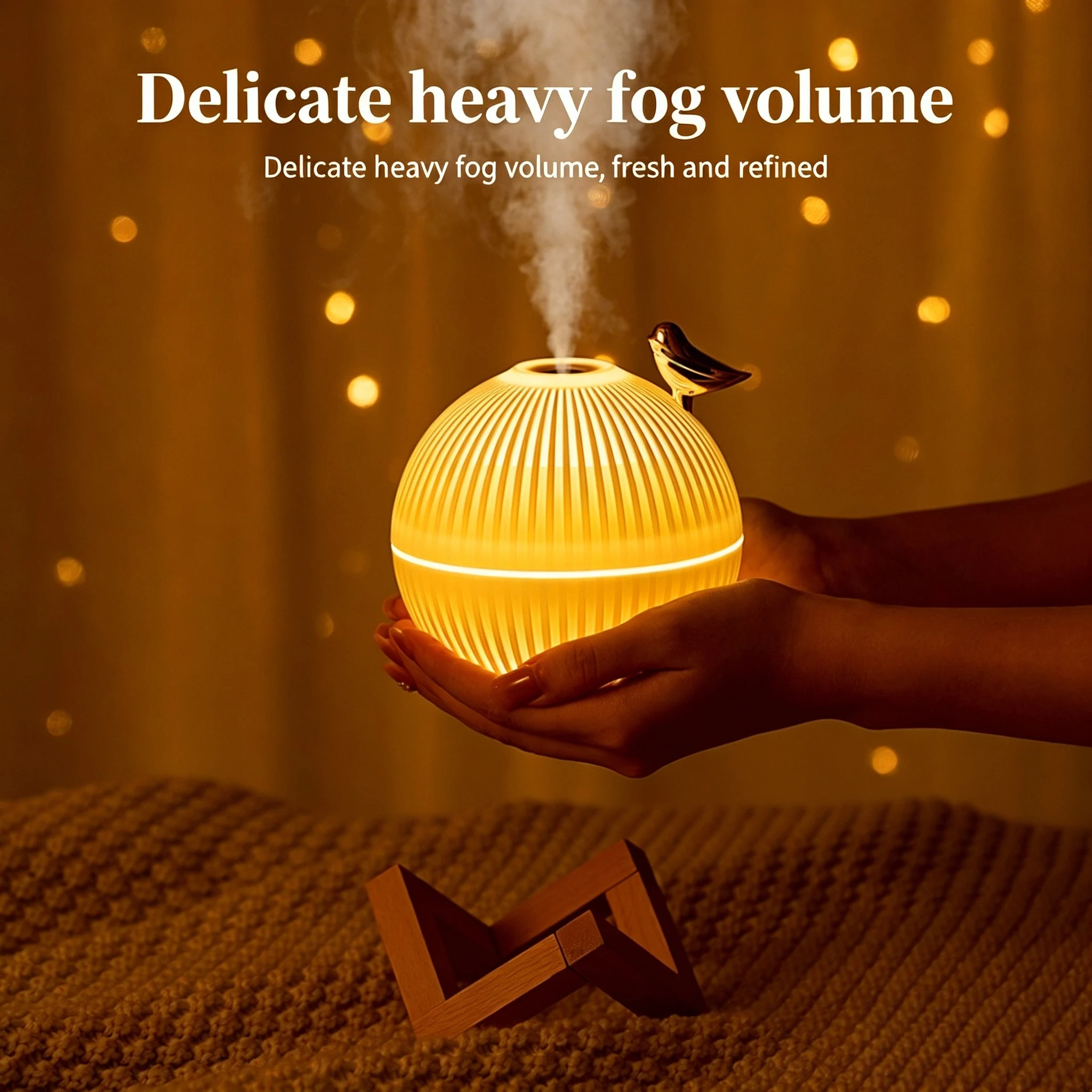 330ml Bird Design Humidifier with Night Light ，Silent Moisturizing, Dual Mist & Triple Light Modes