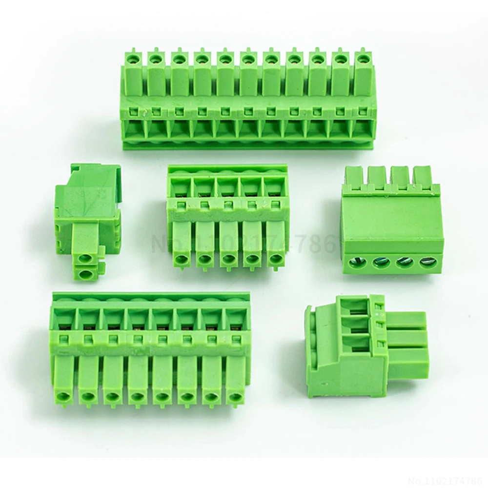 (5 pcs) 15EDGKB - 3.81mm 3.5mm vertical terminal block 90° side-entry plug Phoenix connector KF 2EDGKB 3.5 3.81