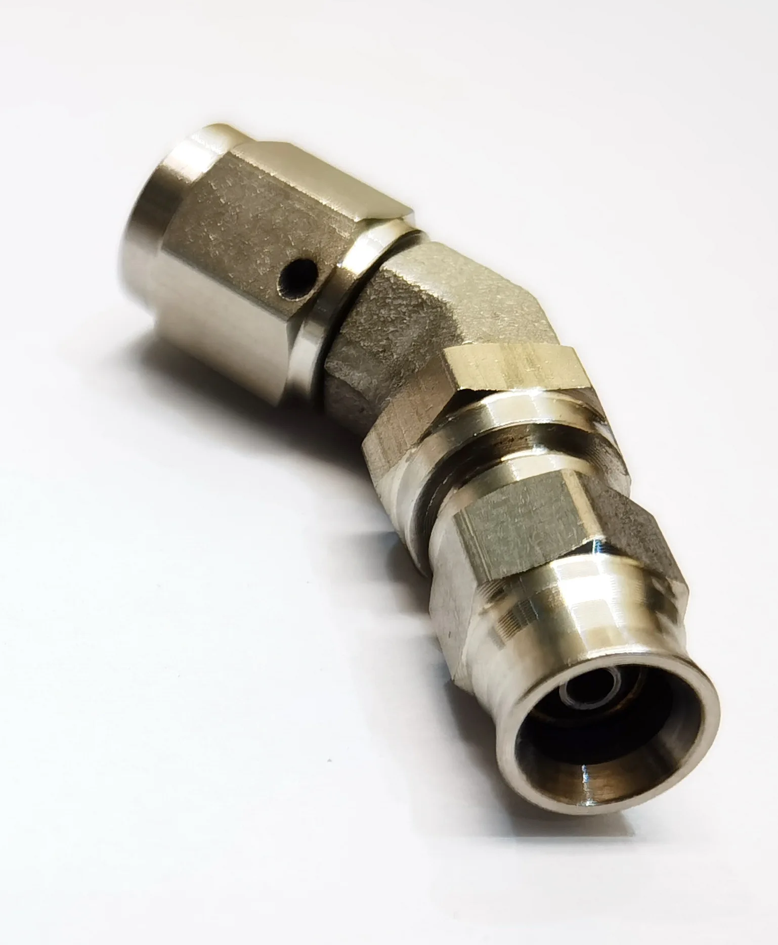 Reusable AN3 45 90 Degree Stainless Steel Forged Swivel Female Adapter Fitting to AN3 Braided PTFE Hose