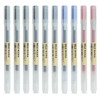 10Pcs/Set 0.38/0.5mm Gel pen Black/Blue Ink  MUJIs Pens School Office Supply Stationery For Student Business Signature Ballpoint
