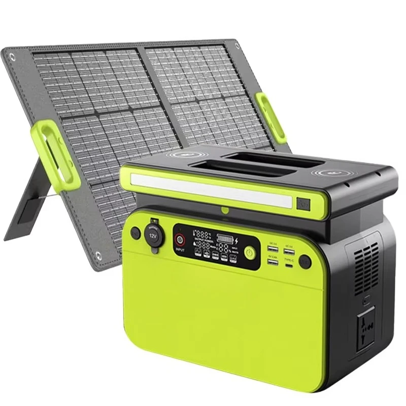 Portable solar generator 518Wh 500W lithium battery station emergency backup  high-power portable power station