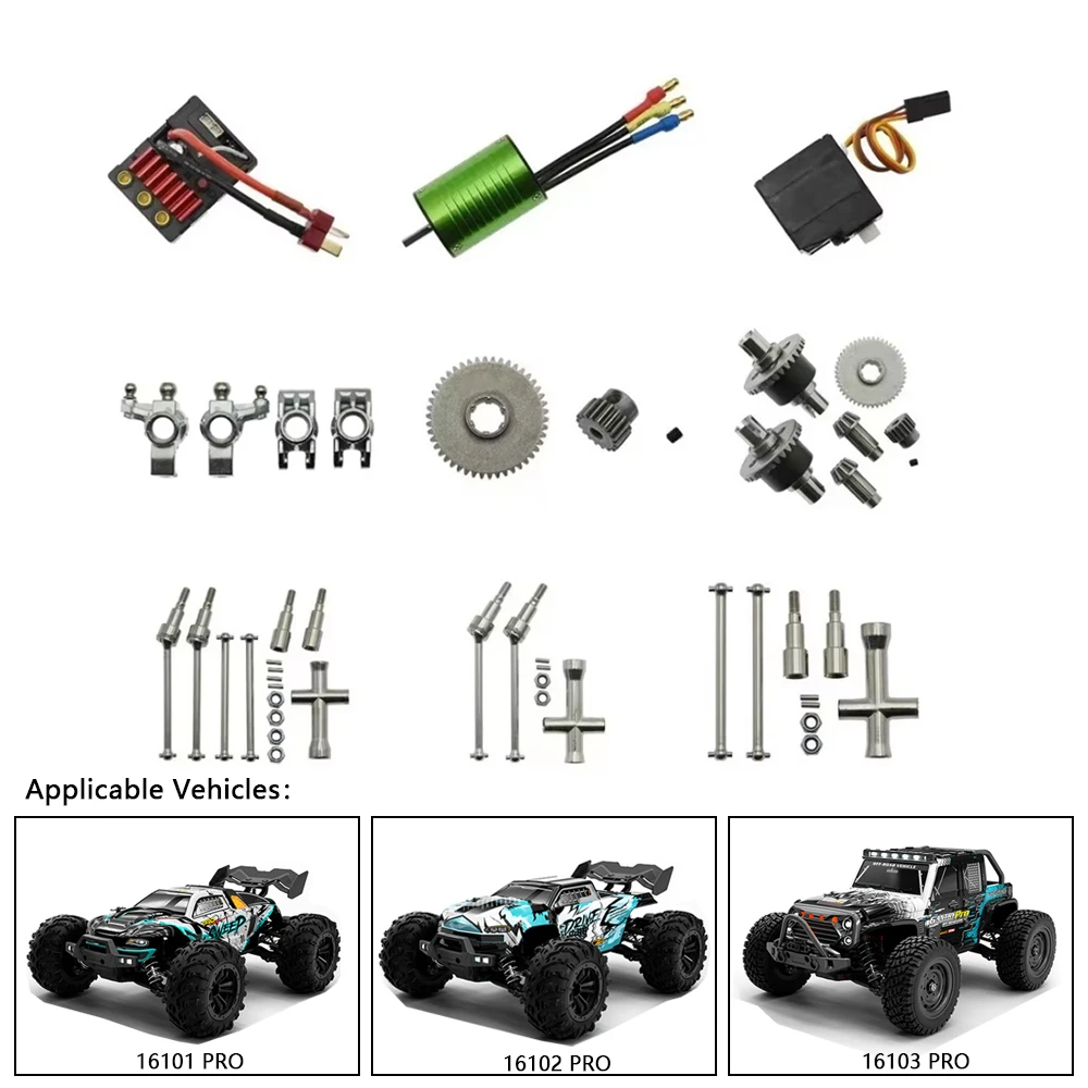 Geeignet für 16101 PRO 16102 PRO 16103 PRO RC Auto Bürstenlosen Metall Upgrade Teile DIY TEILE Original Teile Bürstenlosen Motor