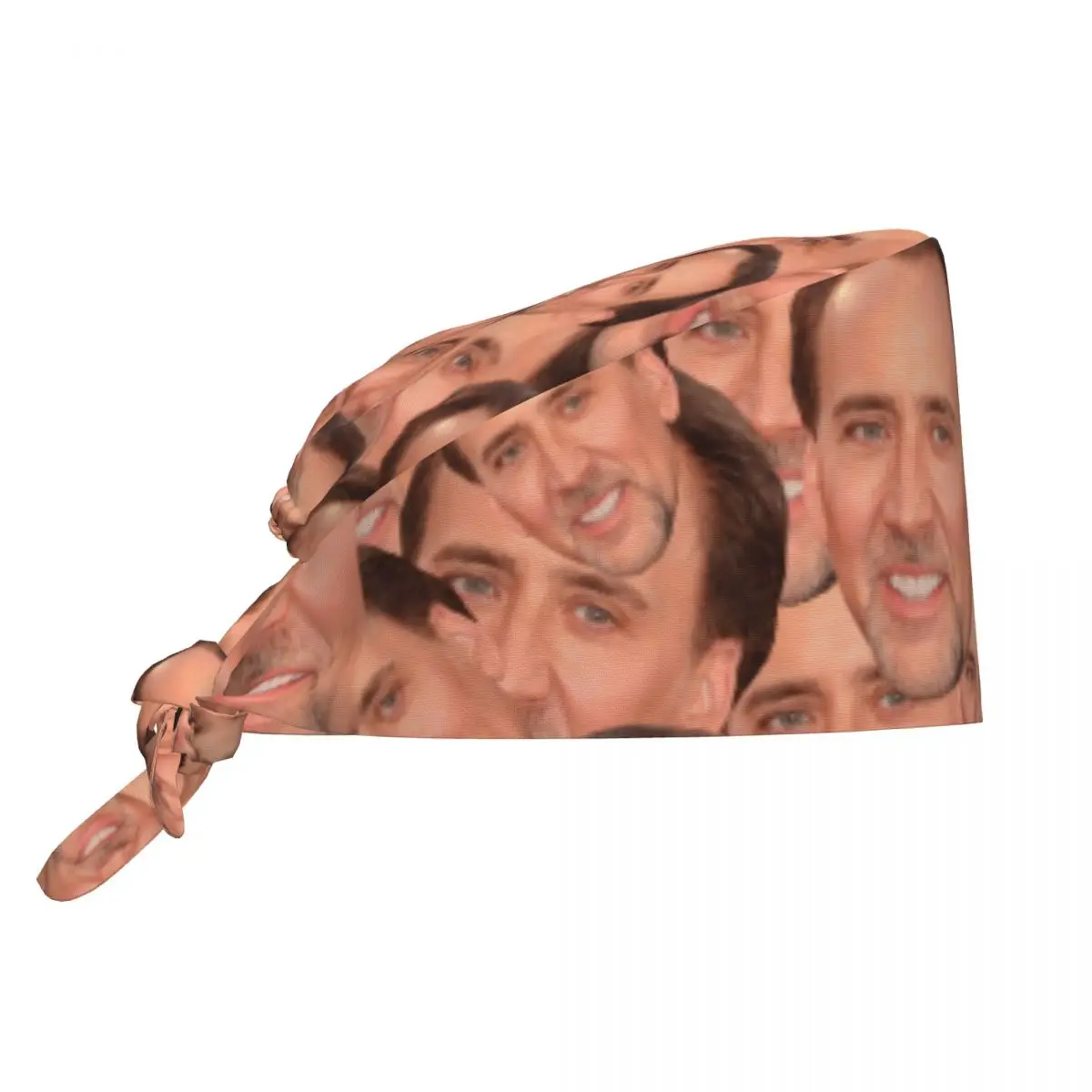Nicolas Cage Meme Face Operator Nursing Surgical Caps Lab Doctor Spa Working Caps Hat Vintage Unisex   Scrubs Caps