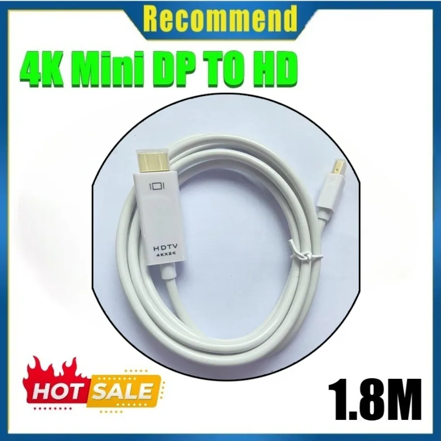 4K Mini DisplayPort Zu HDMI-kompatibel 1,8 M DP zu HDTV Kabel Konverter DP Zu HDMI-kompatibel Adapter für Laptop Projektor Mac