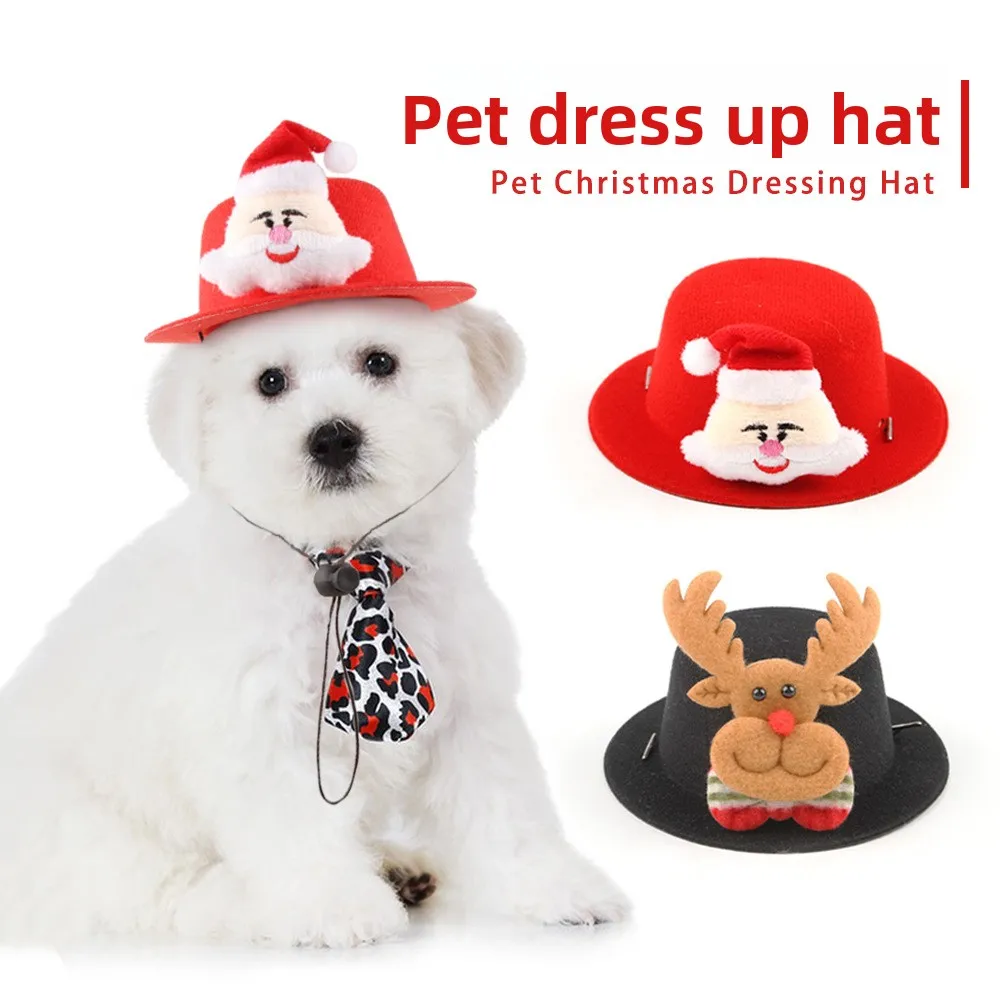 

New Christmas Pet Santa Hat Cute Festive Pet Supplies Small Hat Accessory for Cats Dogs Holiday Party Pet Decoration Hot Selling